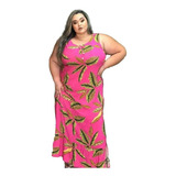 Vestido Viscolycra Estampado Com
