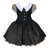 Vestido Wandinha Addams Infantil