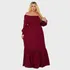 Vestido Xadrez Adulta Feminino Plus Size Longo Manga Luxo