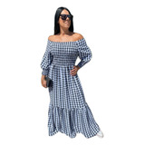 Vestido Xadrez Plus Size