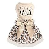 Vestidos De Cachorro Para Cães Médios Meninas Verão Vestido De Filhote Roupa Para Chihuahua Yorkie Xícara De Chá Rosa Cachorro Vestido De Casamento Feriado Bonito Laço Pet Skitrt Vestuário Para Gatos Roupas GG Leopardo 