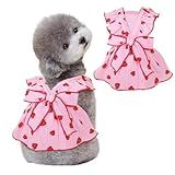 Vestidos Para Cães Pequenos Meninas 100 Algodão Roupas Para Cães Com Coleira E Decoração De Laço Roupas Fofas De Cachorro Pequeno Para Meninas Estampa De Morango Vestidos De Verão Apenas Para