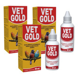 Vetgold 20ml Suplemento Passaros Aves Pintinhos 3 Unidades