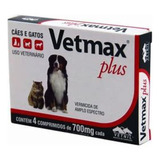 Vetmax Plus Vermifugo 4 Comprimidos 700mg Vetnil