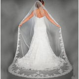 Véu De Noiva Longo Casamento Mantilha Vestido Noiva 4 Metros