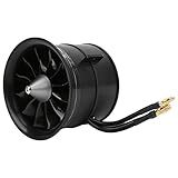 VGEBY 70mm Ducted Fan  EDF 70mm 12 Blades Ducted Fan With RC Brushless Motor 2200KV For EDF 6S RC Jet Airplane CW  Modeling Accessories