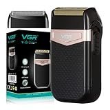 VGR Barbeador Elétrico 331 Para Homens Barbeador De Lâmina Dupla Flutuante Sem Fio Tempo De Execução De 50 Minutos Barbeador Masculino Recarregável USB C Para Barbear E Cabeça Careca