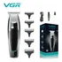 Vgr Máquina De Corte Cabelo E Barba Profissional Cabelereiro Cor Prateado preto Bivolt