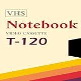 VHS Notebook  Vhs T 120 Cassete De Vídeo   Caderno De Composição Vintage Com Sistema Doméstico De Vídeo Com 120 Páginas Creme 15 X 23 Cm