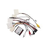 ViaBecs Chicote De Fios Estéreo Automotivo De 16 Pinos Com Caixa Canbus Para Toyota Camry RAV4 Corolla Tundra Highlander Suporta Amplificador JBL Original Câmera De Reserva SWC Adaptador De Antena