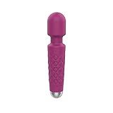 Vibrador Estimulador E Massageador Corporal Tipo Varinha Mágica Com 20 Vibrações Recarregável SI Roxo