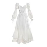 Vibsion Vestido Feminino Renascentista Medieval Fantasia De Feira Renascentista Vestido De Casamento De Bruxa Gótica Vitoriana Vestido G