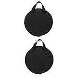 VICASKY 2 Peças Saco De Gongo Bolsa De Prato Black Out Saco De Prato Sabian Bolsa De Instrumentos Com Alça Saco De Caixa Pandeiro Bolsa De Caixa Caso De Estrada Tecido Oxford 8cm Pratos