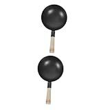 VICASKY Ferramenta 2 Unidades Mini Wok Ferramentas Mini Panela Fingir Brincar De Brinquedo De Cozinha Realmente Cozido Modelo Panela De Ferro Pequena Faz De Conta Filho Mini Pote Metal