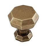 Vicenza Designs K1034 Arquimedes Octógono Knob- Grande- Latão Antigo
