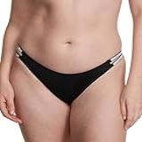 Victoria's Secret Calcinha De Biquíni Brasileiro Com Alça Dupla, Preto, M