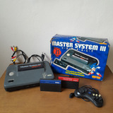 Video Game Master System 3 Compact Com Caixa Cartucho 20 Jogos E Everdrive led Power E Av Mod 