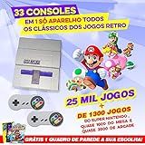 Video Game Retrô Com 25-000 Jogos- 64GB- 2 CONTROLES
