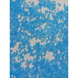 Vidrilho Azul Transparente Brilhante Pacote Com 100gramas