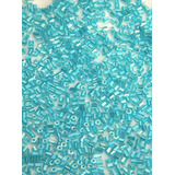 Vidrilho Pacote Com 500g Cor Azul Claro Transparente Cor 614 Diâmetro 2 Mm