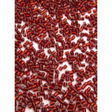 Vidrilho Pacote Com 500g Cor Vermelho Escuro Metalizado Diâmetro 2 Mm