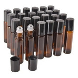Vidrinhos Rolon 5ml Kit 10 Unidades Vidro Ambar Esfera Metal