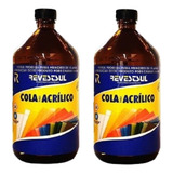 Vidro 2x 500ml 1 Litro Cola Para Acrílico Acrilato Revestsul