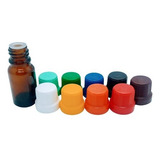 Vidro Ambar 5ml Com Batoque Gotejador E Tampa Lacre 50 Un 