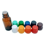 Vidro Ambar 5ml Com Batoque Gotejador E Tampa Lacre 50 Un 
