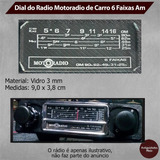 Vidro Dial Para O Radio Motoradio De Carro 6 Faixas Am