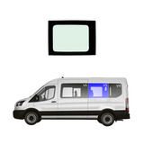 Vidro Janela Ford Transit 2022 2023 2024 2025 Meio Esquerda