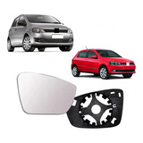 Vidro Lente Retrovisor Com Base Fox 2010 2011 2012 2013 2014