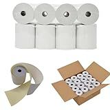 VIECAM 32 Rolos 2 Camadas De Papel De Recibo Sem Carbono 7 6 Cm X 2 5 M Branco Amarelo Para Restaurantes E Caixas Registradoras De Pontos De Venda Compatível Com Star Micronics SP700 SP2000 