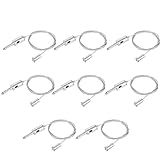 Vigtayue 8 Peças De Kit De Suspensão De Luz Fixador De Ferragens De Instalação De Luminárias 1 M Ajustável Galvanizado Revestido Para Pendurar Cabo De Luz 11 Kg Por Faixa Aparável Para Aquário Comercial Painel De Luz LED