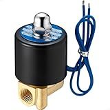 VIILOCK Válvula Solenoide Elétrica De Latão De 1 10 2 Cm Válvula De Ar De 2 Vias Normalmente Fechada Para Ar água óleo Gás 2W 025 08 AC110V 