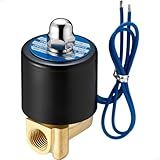 VIILOCK Válvula Solenoide Elétrica De Latão De 1 10 2 Cm Válvula De Ar De 2 Vias Normalmente Fechada Para Ar água óleo Gás 2W 025 08 DC12V 