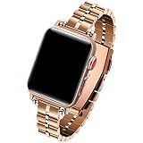 VIIVY VIYIV Pulseiras De Relógio Compatíveis Com Apple Watch SE Séries 7  6  5  4  3  2  1 E Nike De 38 Mm  40 Mm E 41 Mm  Ouro Rosa