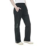 VIKAMAKA Calça De Chuva Feminina Impermeável Leve Para Caminhada à Prova De Vento Para Pesca Ao Ar Livre Golfe Ciclismo Preto P