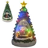 Vila Natalina Arvore De Natal Toca Musicas Luxo Com Luz Movimento Iluminação Decoração Enfeite