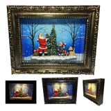 Vila Natalina Cenário Natal Quadro Luz Movimento Papai Noel