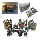 Vila Natalina Mini Casinhas Natal Com Luz Kit Com 12 Pecas