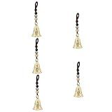 VILLCASE 5 Peças Pingente De Sino Vintage Decoração Retrô Chaveiro Para Artesanato Espelho Retrovisor Acessórios Pendurados Sino Fengshui Chinês Apanhador De Sonhos Pequeno Sino Pendurado