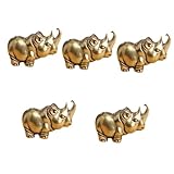 VILLCASE 5 Unidades Rinoceronte Pequeno Bronze