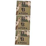 VILLCASE 6 Peças Adesivo De Tipo Sanguíneo Insígnias De Tipo Sanguíneo Remendos Emblema Noturno Patch Reflexivo Patch De Tipo Sanguíneo Militar B Patch De Tipo Sanguíneo Camuflar Mosquetão