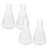 VILLFUL 4 Pcs Frasco Erlenmeyer Ferramentas E Suprimentos Sopro Vidro Kits Poções Para Crianças Suprimentos Laboratório Frasco Experimental Triângulo Suprimentos Experimentais