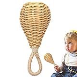 Vime - Chocalho Artesanal Para Bebê - Chocalho Montessori Shaker, Punhos Desenvolvimento Precoce Brinquedo Recé -nascido, Acessórios Berço Música Sonora Brinquedos Sensoriais