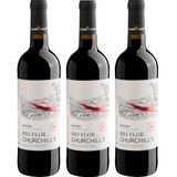 Vinho Rio Flor Churchills Douro Tinto 750 Ml Kit 3 Un