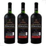 Vinho Tinto Suave Seleção Mesa Pergola 1 Litro Kit 3 Unidade