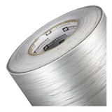 Vinil Adesivo Aço Escovado Prata Inox Bobina 7 M X 1m