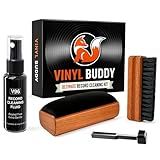 Vinyl Buddy O Melhor Kit De Limpeza De Discos De Vinil De 5 Peças - Com Pincéis De Madeira Real - Inclui- Limpador De Discos- Escova De Veludo Profissional- Escova De Microfibra E Limpador De Caneta